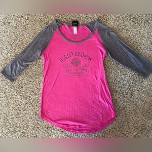 Harley Davidson 3/4 sleeve shirt